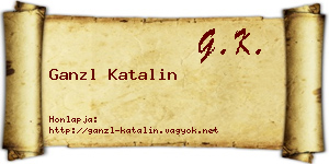Ganzl Katalin névjegykártya